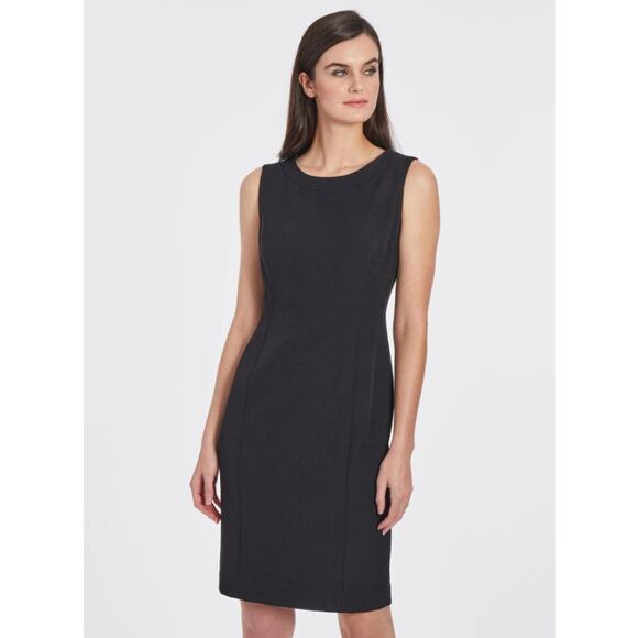 KASPER Women's Sleeveless Sheath Dress 16 XL Black Tailored Princess Seam NWT - Picture 1 of 14